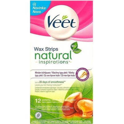 Veet Natural Inspirations voskové pásiky na tvár 20 ks