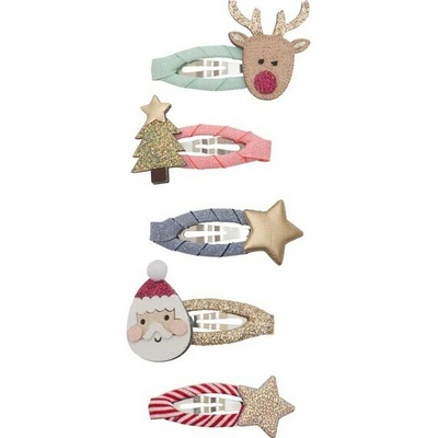 Mimi & Lula Mini Pukacie sponky do vlasov Santa & rudolph