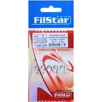 FilStar Вързани куки за метод фидер FILSTAR F1201R - Монофил (95036x)