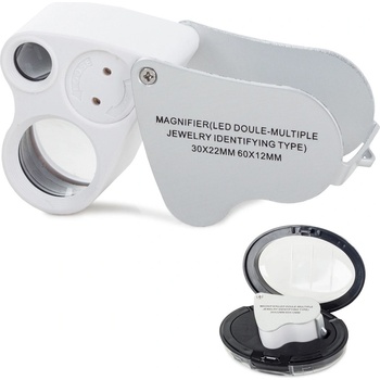 Verk 09110 Skladacia mineralogická lupa LED 30x/60x