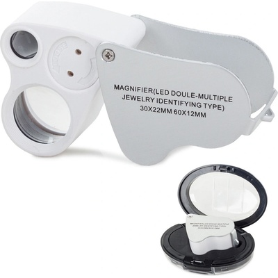 Verk 09110 Skladacia mineralogická lupa LED 30x/60x
