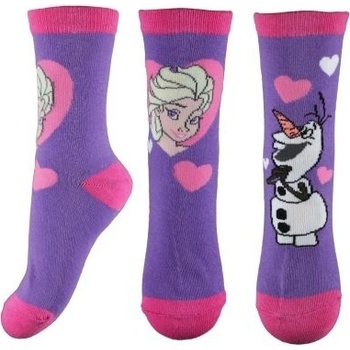 E plus M Dívčí ponožky Frozen fialovo růžové