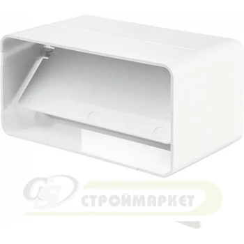 Image 1 of VENTS КОНЕКТОР С КЛАПА ЗА ПЛОСЪК ВЪЗДУХОВОД 5151 55х110 ПВЦ (63090,5151)