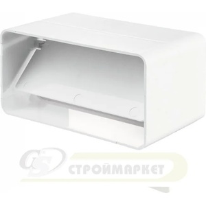 VENTS КОНЕКТОР С КЛАПА ЗА ПЛОСЪК ВЪЗДУХОВОД 5151 55х110 ПВЦ (63090,5151)