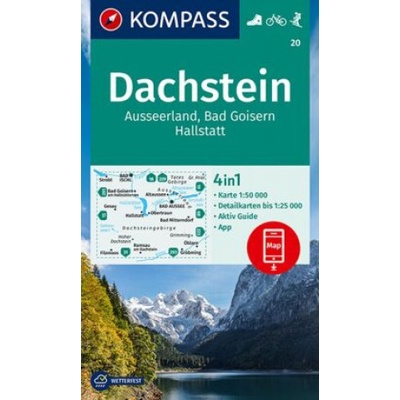 KOMPASS Wanderkarte 20 Dachstein, Ausseerland, Bad Goisern, Hallstatt 1:50000