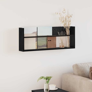 vidaXL Етажерка за списания с рафт Черния дъб 80 x 12 x 30 см (890804)