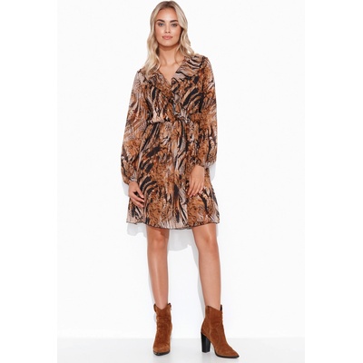 Makadamia Woman's Dress M763 hnedá