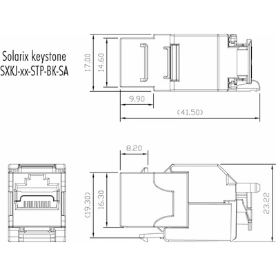 Solarix 10G Cat 6a STP RJ45 samořezný