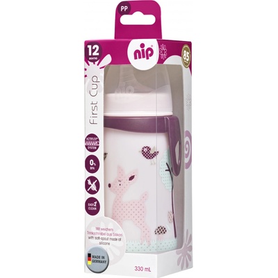 Nip First cup láhev dudlík S 5050 330 ml