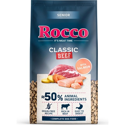 Rocco Senior Classic hovězí s lososem 10 kg