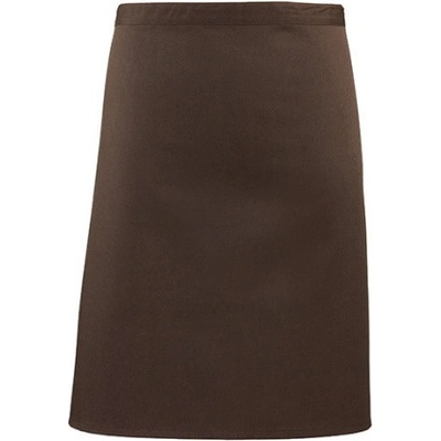 Premier Workwear Pracovní zástěra středně dlouhá PR151 Brown Pantone 476 70x50cm
