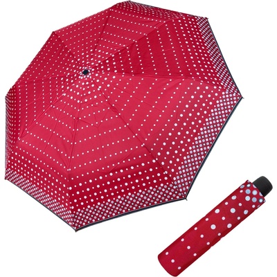 Derby Hit Mini Dots Red deštník dámský skládací červený