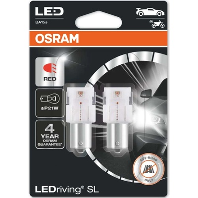 OSRAM Автомобилна крушка Osram 7506DRP, 1.4W, 100lm, P21W, BA15s, LED, 2 броя в опаковка (7506DRP)