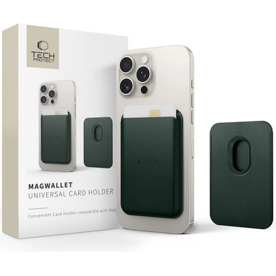 Tech-Protect Универсален магнитен картхолдър за телефон с MagSafe от Tech-Protect MagWallet - Khaki (5906302361854)