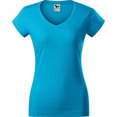 MALFINI Malfini fit v-neck 162 / Дамска тениска с v-образно деколте - тюркоазена l (1624415)