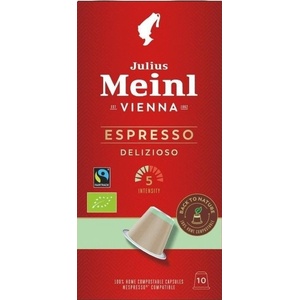 Julius Meinl Компостируеми кафе капсули Julius Meinl INSPRESSO Espresso Bio & Faitrade за Nespresso 10 бр