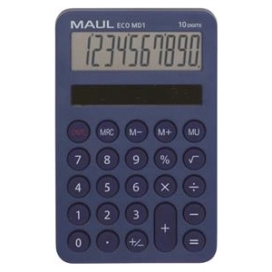 MAUL Настолен калкулатор, 10 цифри, MAUL "Eco MD 1", син 7275034 (7275034) Калкулатори