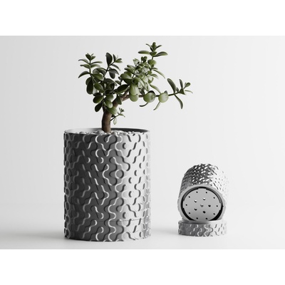 Декоративна саксия Nevada сребърен