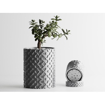 Декоративна саксия Nevada сребърен