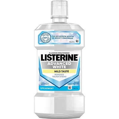 LISTERINE Advanced White Mild Taste Mouthwash 500ml вода за уста 500 мл унисекс 1 бр