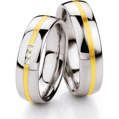 Snubní prsteny se zlatem a diamanty ST132