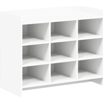 vidaXL Шкаф за обувки 85 x 39, 5 x 70 см Инженерна дървесина Бяло (8011363)