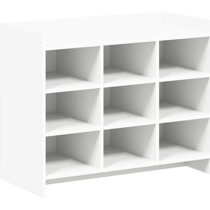 vidaXL Шкаф за обувки Бяло 85 x 39, 5 x 70 см Инженерна дървесина (8011363)