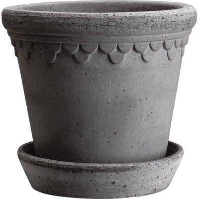Bergs Potter Саксия Københavner с поставка 35 см сива (KG35S)