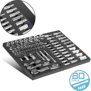 STAHLWERK Комплект тресчотки и вложки stahlwerk 6817/ 80 части (6817)