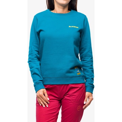 La Sportiva Climbing on the Moon Sweatshirt turchese/giallo