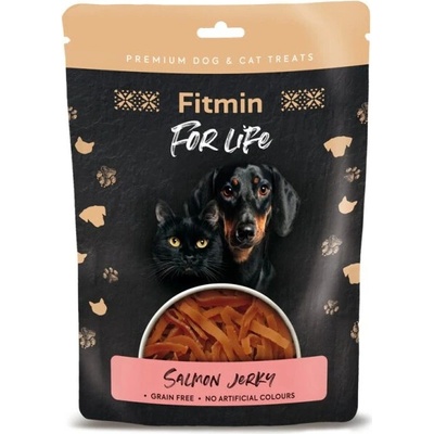 FITMIN FOR LIFE dog,cat poch. Lososové jerky 70 g
