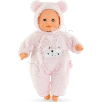 Bébé Calin Loving Teddy Bear Mon Premier Poupon Corolle s modrými klipkajúcimi očami a 2 doplnky 30 cm