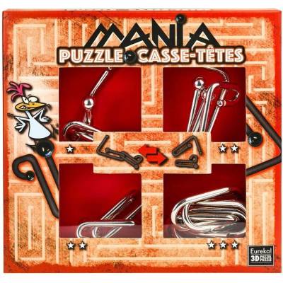 Eureka Puzzle Mania red 4 set