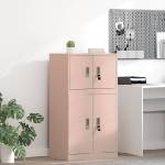 vidaXL Шкаф за съхранение Розово 60 x 40 x 40 см Стомана (891713)