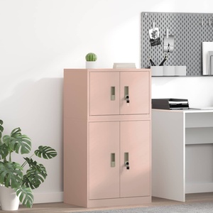 vidaXL Шкаф за съхранение Розово 60 x 40 x 40 см Стомана (891713)