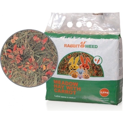 Rabbit Weed Luční seno s mrkví 0,6 kg