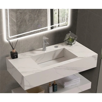 Inter Ceramic Умивалник от кварц icl 12049/80w pietra