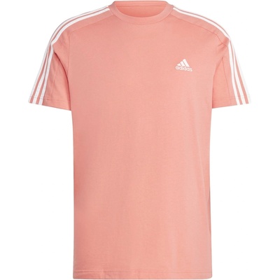 Adidas Мъжка тениска Adidas Essentials 3-Stripes T-Shirt Mens - Coral/White
