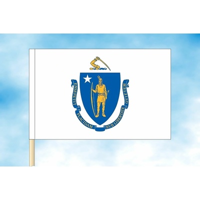 LIBEA, s.r.o. Massachusetts vlajka Rozměr: 30×45 cm, Uchycení: Návlek na žerď