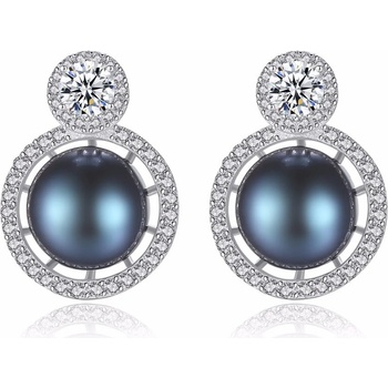 Silenti Jewelry Сребърни обеци "Великолепие" - Бял