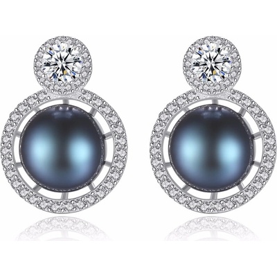 Silenti Jewelry Сребърни обеци "Великолепие" - Бял