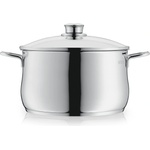 WMF Diadem Plus cooking pot induction 24 cm - 6.5 l large meat pot made of Cromargan stainless steel with glass lid - 0734256040 (0734256040) - boombuy - 92,63 лв