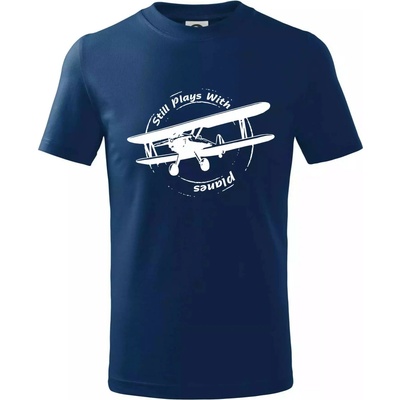 Still Plays With Planes Tričko dětské bavlněné Půlnoční modrá