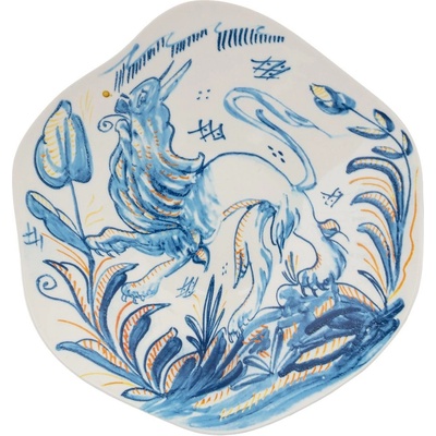 Seletti Hluboký talíř DIESEL CLASSICS ON ACID LEONE 25 cm modrá porcelán