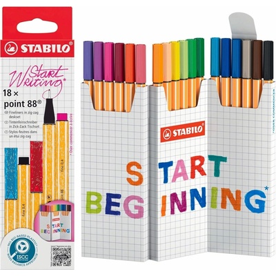 Stabilo point 88 Zick-Zack deskset 18 farieb