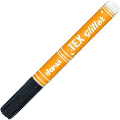 Darwi Tex Fabric Glitter Marker Маркер за текстил Black 6 ml 1 бр (DA0140013100C)