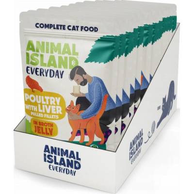ANIMAL ISLAND Everyday Poultry and liver in jelly Box 12 x 85 g