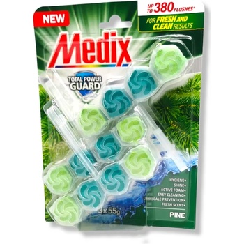 Medix ароматизатор за тоалетна чиния, 3х55гр, Бор