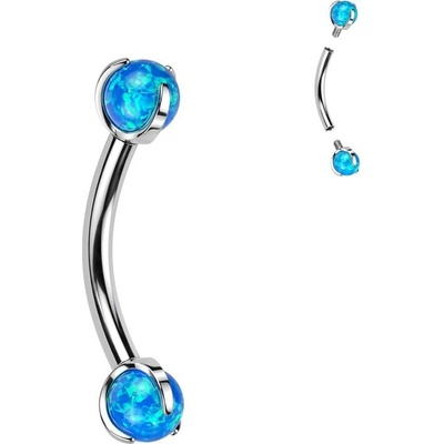 S4U Piercing do obočí TITAN opál (modrá) TIT1279-OP05
