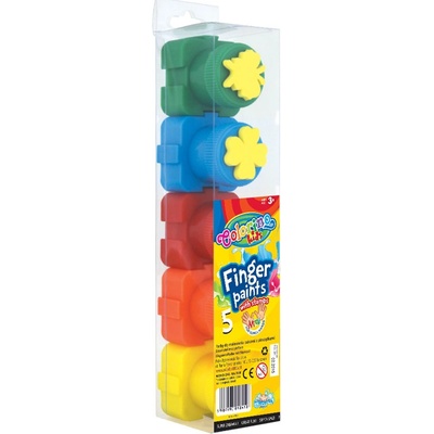 Colorino Prstové farby s pečiatkami 5 farieb 5 x 20 ml